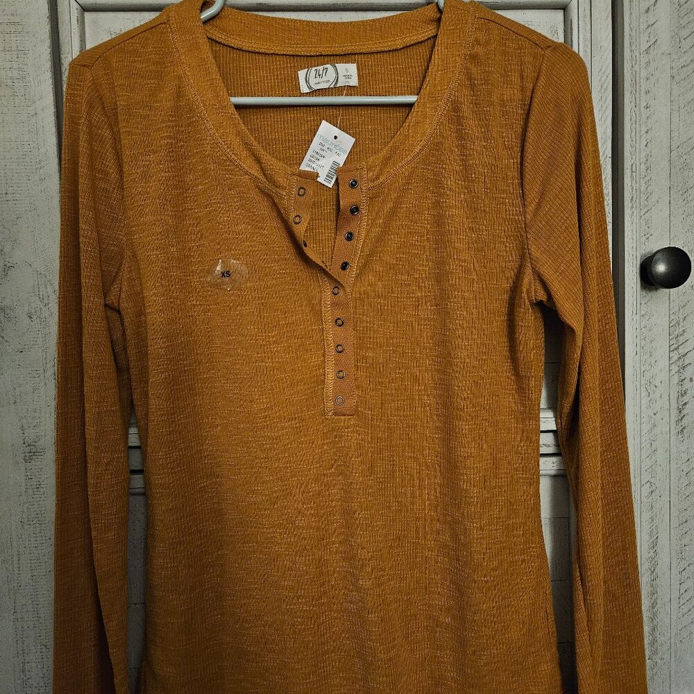 Long Sleeve Maurices Henley Top